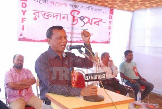 Malaria wins over Hills : ADC CEM busy in red-party organized blood donation camps Malaria wins over Hills : ADC CEM busy in red-party organized blood donation camps